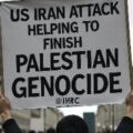 Demonstrators from the IHRC accusing the US