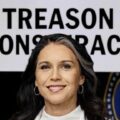 Tulsi Gabbard giving a press conference alleging an Obama conspiracy to damage Trump in connection with the 2016 Russia interference in the election