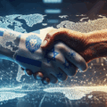 An image of two hands shaking representing the alliance of India and Israel in the global conservative national alliance