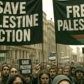 Radical activist group protest, “Palestine Action UK” CAGE
