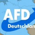 A map of Germany showing the expansion of the far right AFD