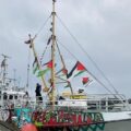 The freedom flotilla coalition ship Handala docked in a HAMAS port as it tries to break the Israeli blockade