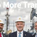 A photo of three fossil fuel, billionaires showing their anti-trans funding