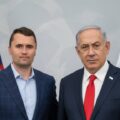 Charlie Kirk standing next to Benjamin Netanyahu, both national conservatives