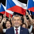 Andrej Babis celebrating his Czech Republic election victory
